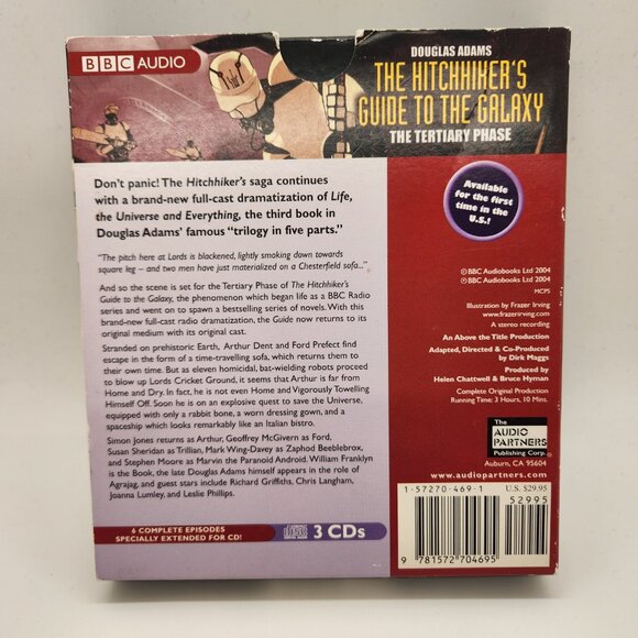 Hitchhiker's Guide to the Galaxy Tertiary Phase 3 CD BBC Audio Douglas Adams - Picture 3 of 5